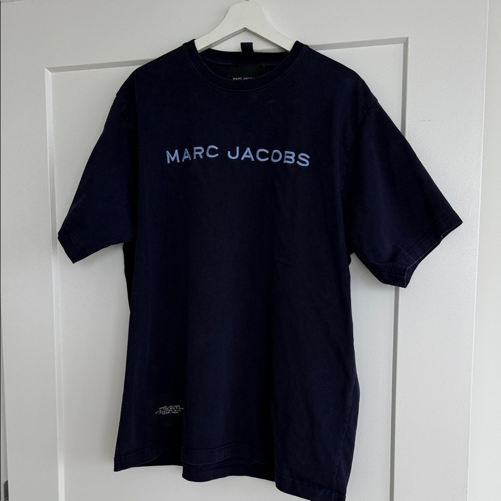 Marc Jacobs Navy Short Sleeve Logo Tee
